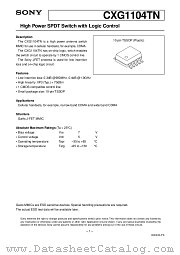 CXG1104TN datasheet pdf SONY