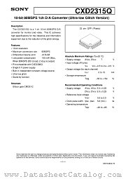 CXD2315Q datasheet pdf SONY