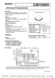 CXD1265R datasheet pdf SONY