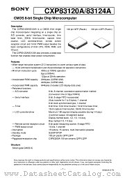 CXP83124A datasheet pdf SONY