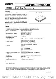 CXP84332 datasheet pdf SONY