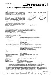 CXP85452 datasheet pdf SONY
