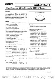 CXD3152R datasheet pdf SONY