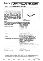 CXP82860 datasheet pdf SONY