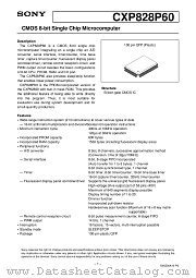 CXP828P60 datasheet pdf SONY