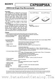 CXP858P56A datasheet pdf SONY