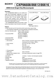 CXP86612 datasheet pdf SONY