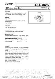 SLD402S datasheet pdf SONY