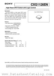 CXG1126EN datasheet pdf SONY