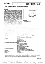 CXP825P40 datasheet pdf SONY