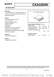 CXA3304N datasheet pdf SONY