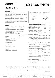 CXA3537EN/TN datasheet pdf SONY