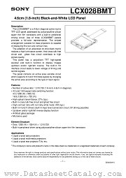LCX028BMT datasheet pdf SONY
