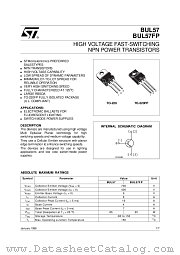 BUL57 datasheet pdf ST Microelectronics