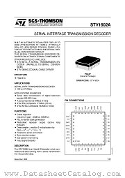 STV1602A datasheet pdf ST Microelectronics
