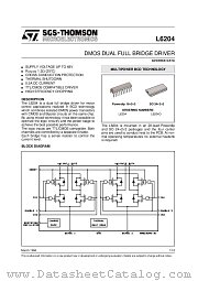 L6204D datasheet pdf ST Microelectronics