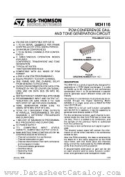 M34116B1 datasheet pdf ST Microelectronics