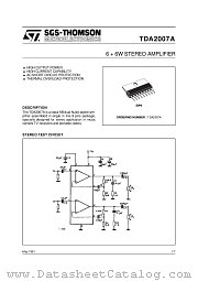 TDA2007A datasheet pdf ST Microelectronics