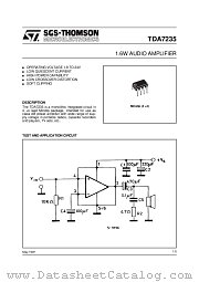 TDA7235 datasheet pdf ST Microelectronics