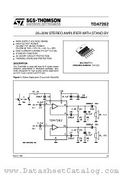TDA7262 datasheet pdf ST Microelectronics