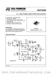 TDA7263M datasheet pdf ST Microelectronics