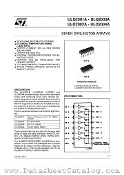 ULQ2002A datasheet pdf ST Microelectronics