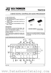 TDA7319 datasheet pdf ST Microelectronics