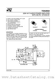 TDA2052V datasheet pdf ST Microelectronics