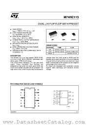 M74HC113TTR datasheet pdf ST Microelectronics