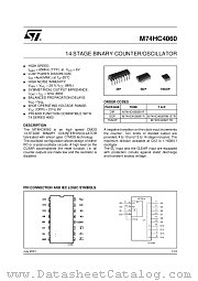 M74HC4060M1R datasheet pdf ST Microelectronics