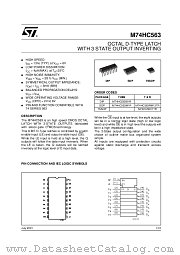 M74HC563RM13TR datasheet pdf ST Microelectronics