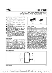 HCF40192M013TR datasheet pdf ST Microelectronics