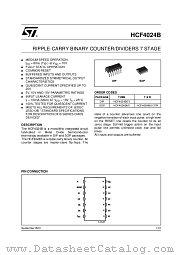 HCF4024M013TR datasheet pdf ST Microelectronics