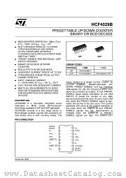 HCF4029BEY datasheet pdf ST Microelectronics