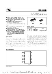 HCF4032BM1 datasheet pdf ST Microelectronics
