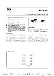 HCF4043M013TR datasheet pdf ST Microelectronics