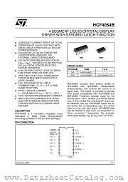 HCF4054M013TR datasheet pdf ST Microelectronics