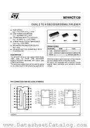 M74HCT139RM13TR datasheet pdf ST Microelectronics