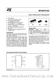 M74HCT165TTR datasheet pdf ST Microelectronics
