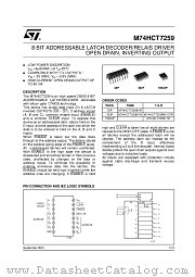 M74HCT7259RM13TR datasheet pdf ST Microelectronics