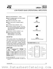 LM124P datasheet pdf ST Microelectronics