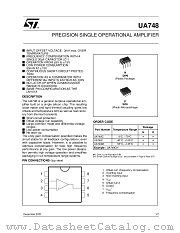 UA748 datasheet pdf ST Microelectronics