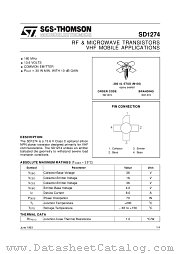 SD1274 datasheet pdf ST Microelectronics
