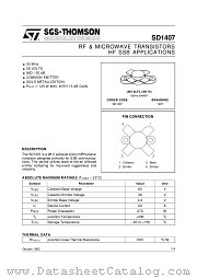 SD1407 datasheet pdf ST Microelectronics