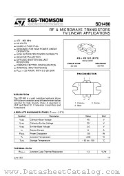 SD1490 datasheet pdf ST Microelectronics