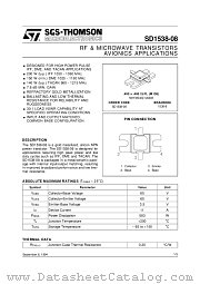 SD1538-08 datasheet pdf ST Microelectronics