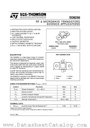 SD8250 datasheet pdf ST Microelectronics