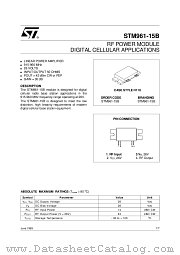 STM961-15B datasheet pdf ST Microelectronics