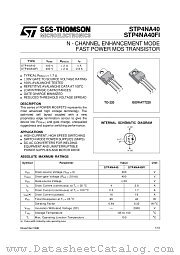 STP4NA40 datasheet pdf ST Microelectronics