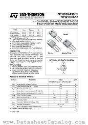 STH10NA50FI datasheet pdf ST Microelectronics